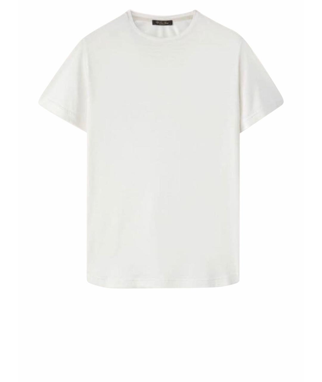 LORO PIANA Белая хлопковая футболка, фото 1