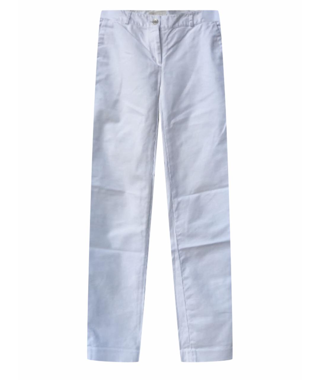 MICHAEL KORS Белые хлопковые прямые брюки, фото 1