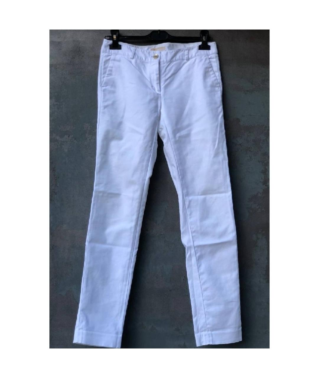 MICHAEL KORS Белые хлопковые прямые брюки, фото 8
