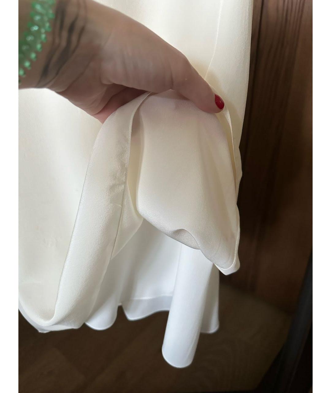 CHLOE Белая шелковая блузы, фото 6