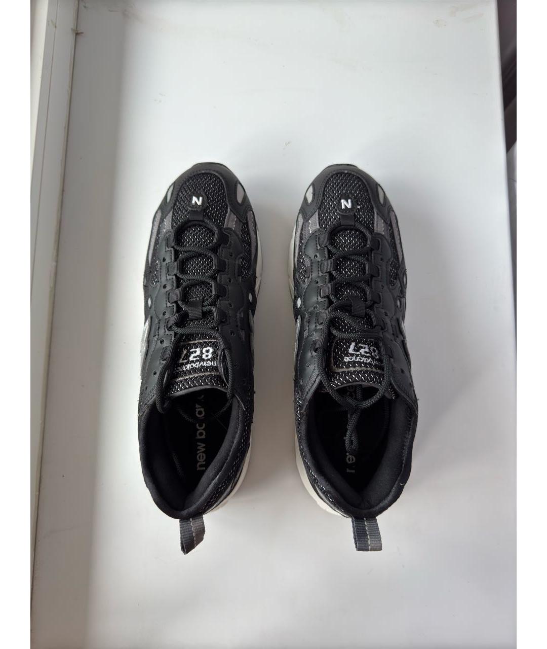 NEW BALANCE Черные низкие кроссовки / кеды из искусственной кожи, фото 3