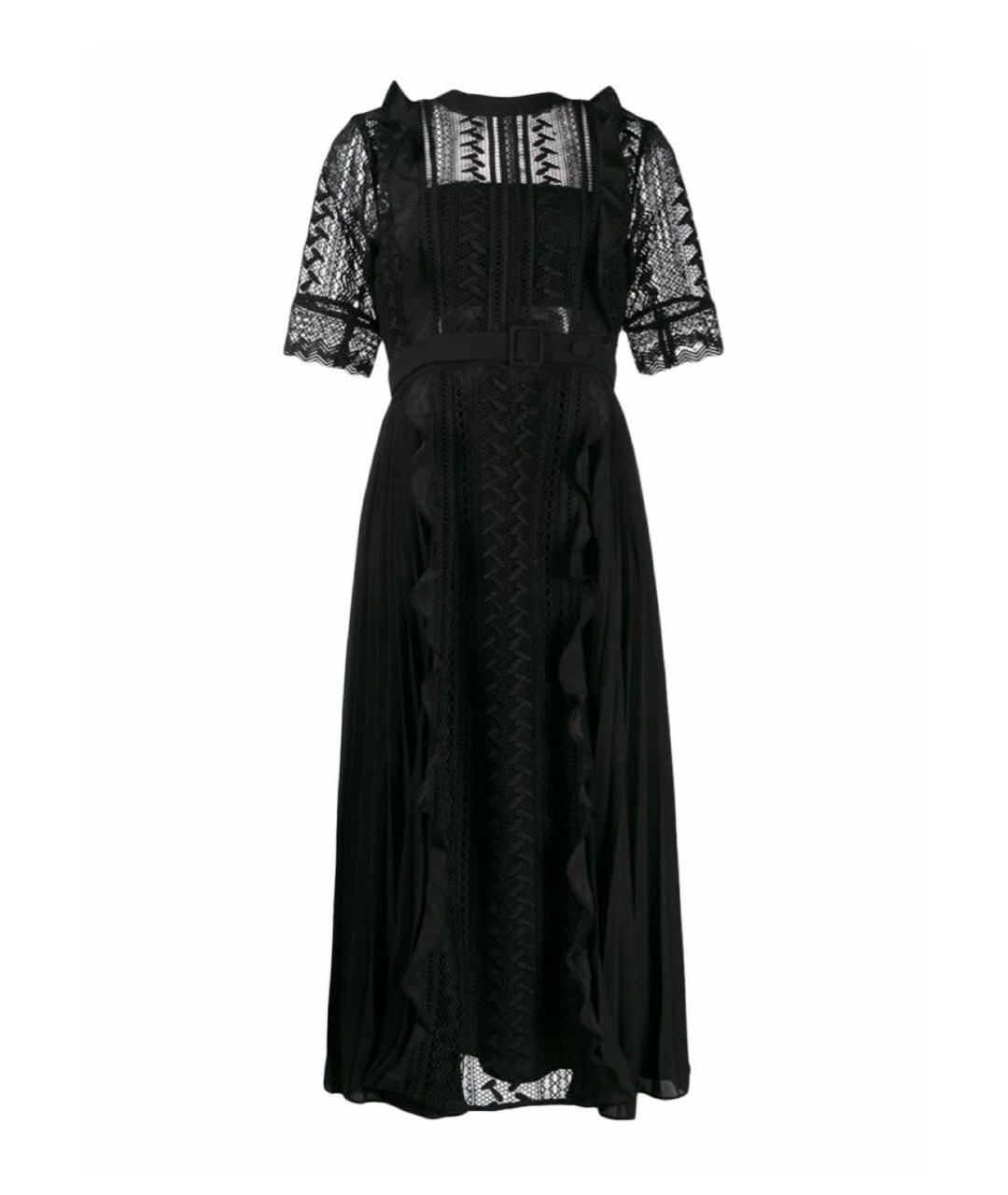 SELF-PORTRAIT Черное полиэстеровое вечернее платье, фото 1