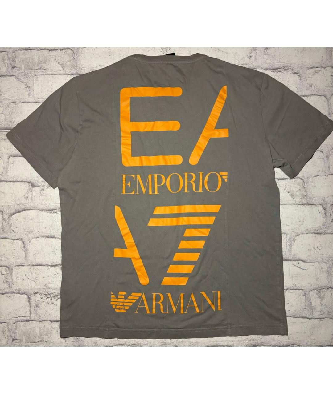 EMPORIO ARMANI Антрацитовая футболка, фото 2