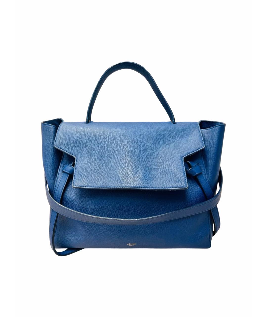 CELINE PRE-OWNED Синяя кожаная сумка тоут, фото 1
