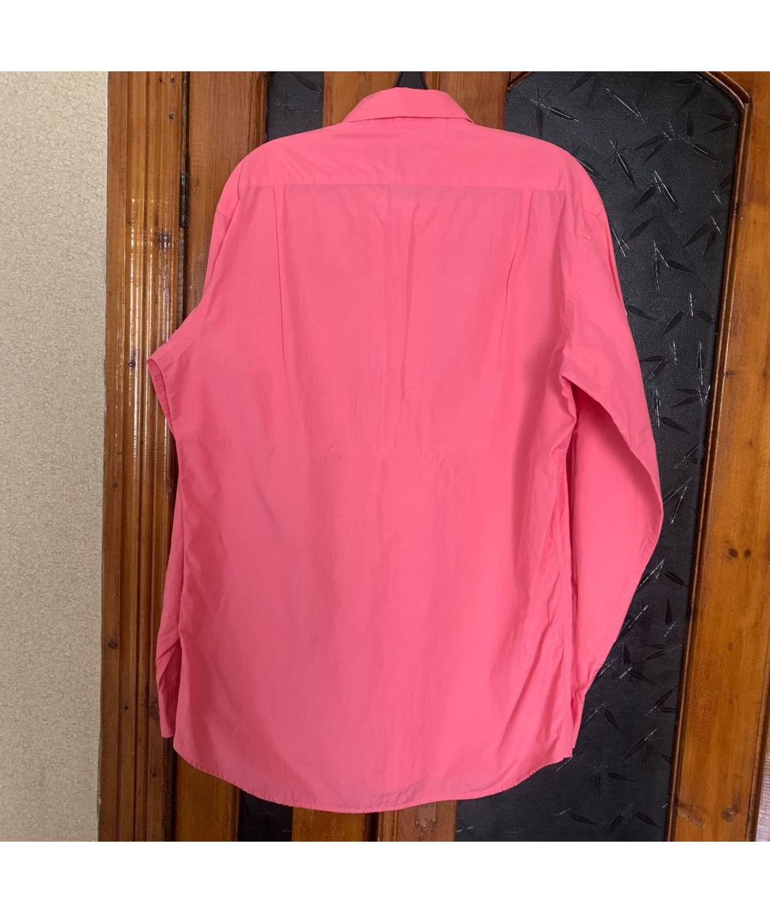 RALPH LAUREN PURPLE LABEL Розовая хлопковая кэжуал рубашка, фото 2