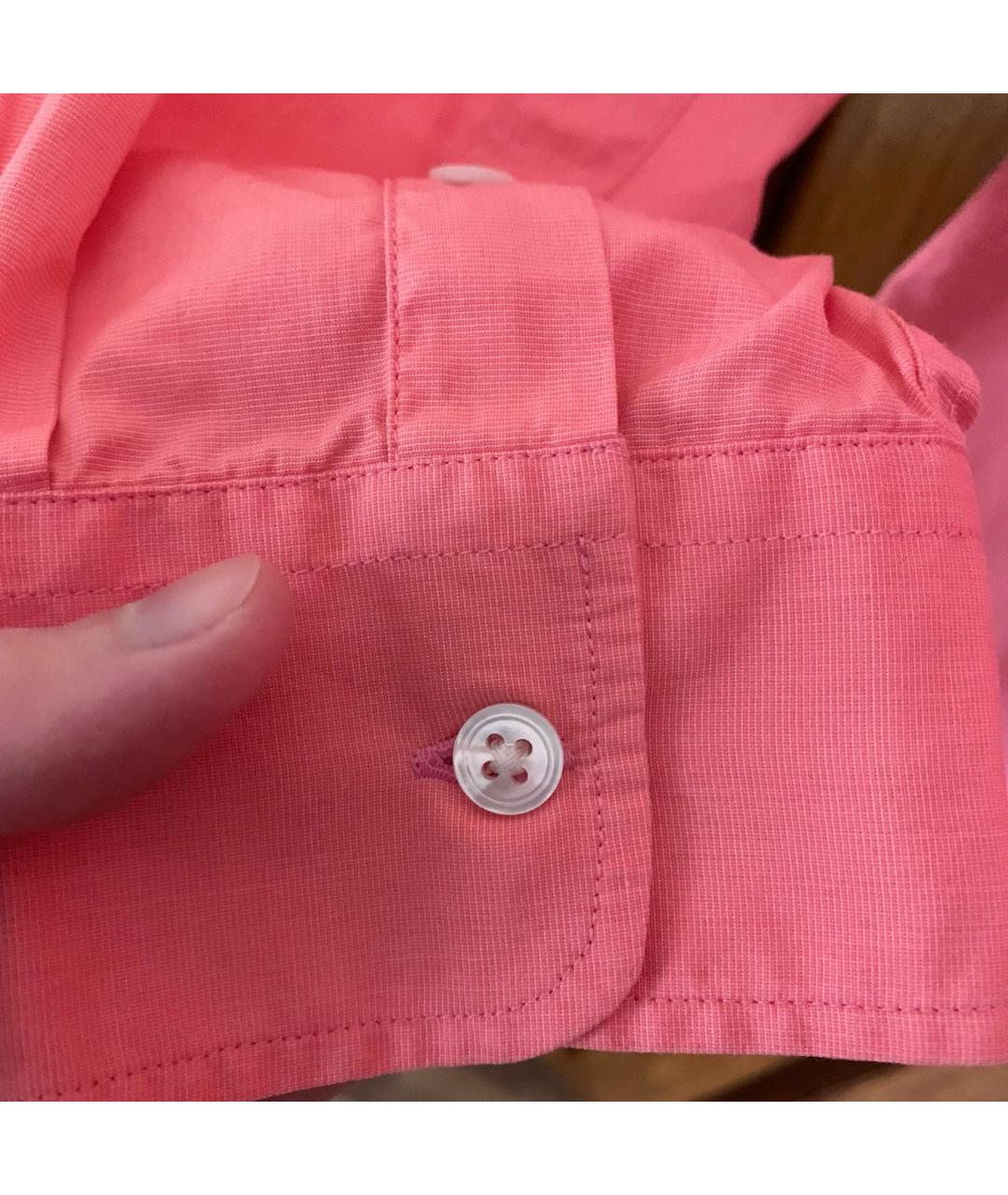 RALPH LAUREN PURPLE LABEL Розовая хлопковая кэжуал рубашка, фото 5