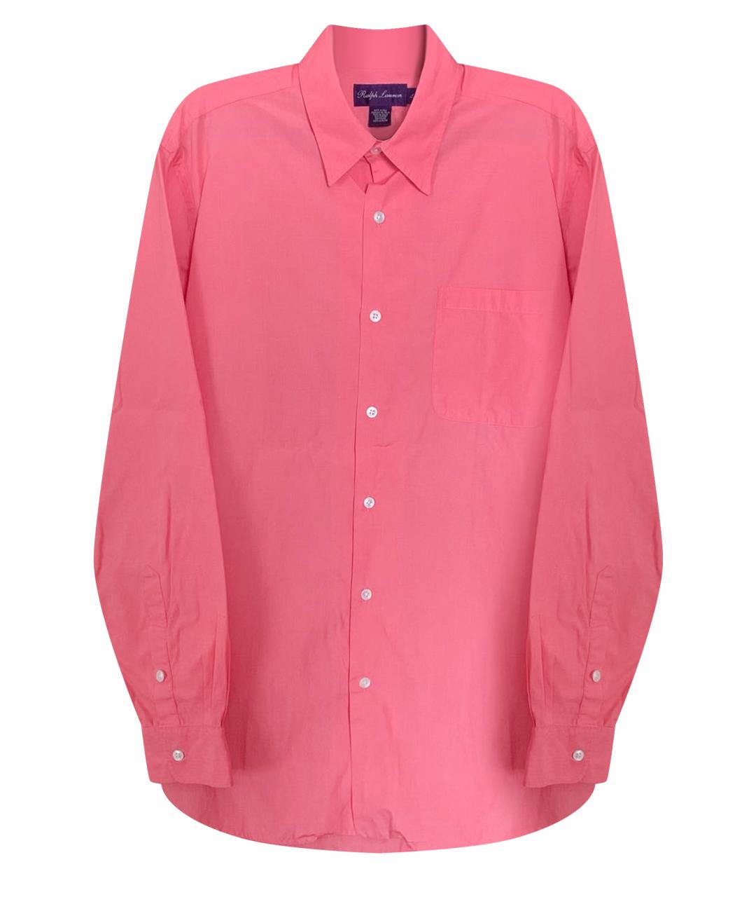 RALPH LAUREN PURPLE LABEL Розовая хлопковая кэжуал рубашка, фото 1
