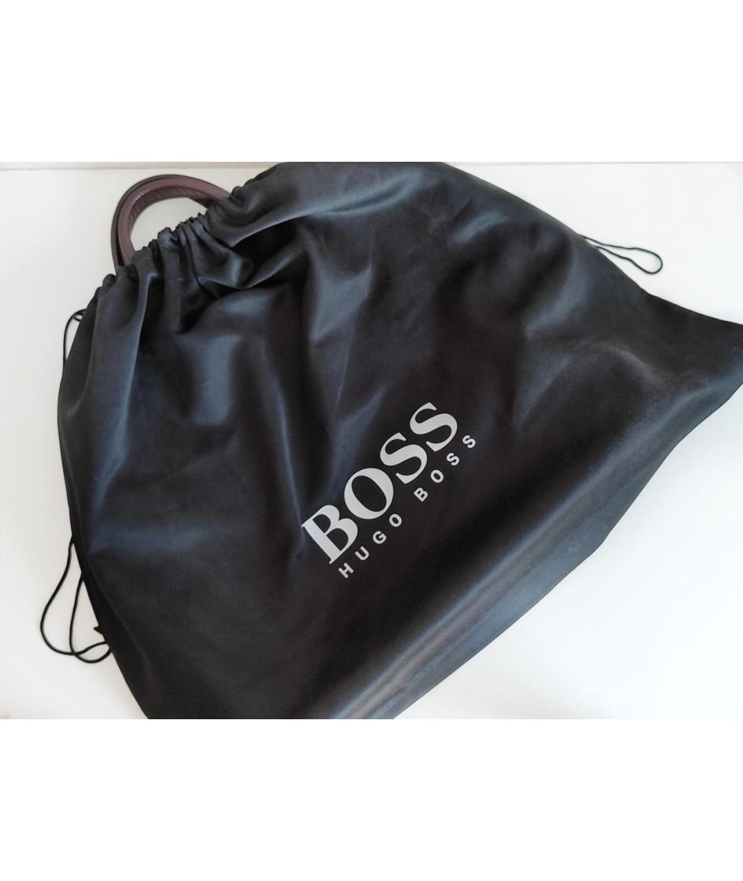 HUGO BOSS Коричневый кожаный портфель, фото 7