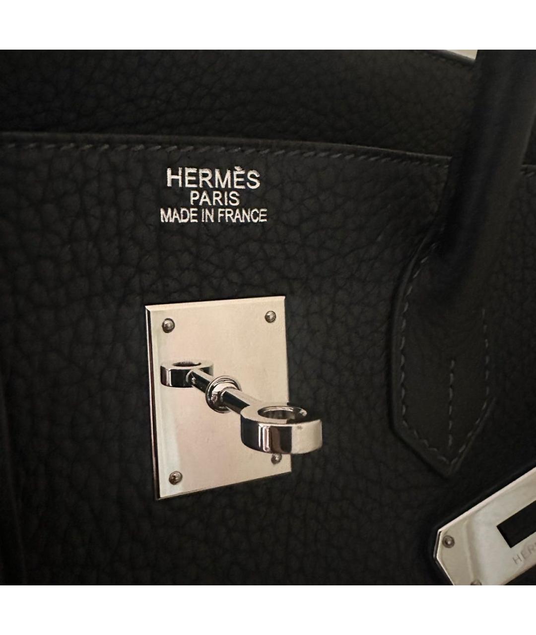 HERMES PRE-OWNED Черная кожаная сумка с короткими ручками, фото 8