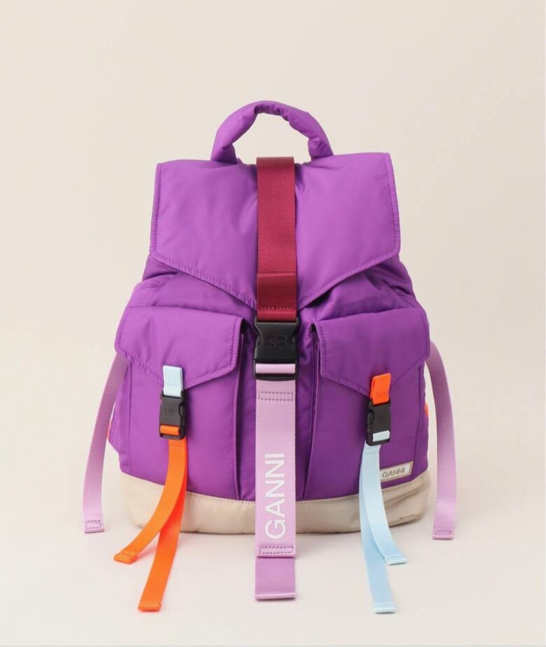 GANNI Фиолетовый рюкзак, фото 10