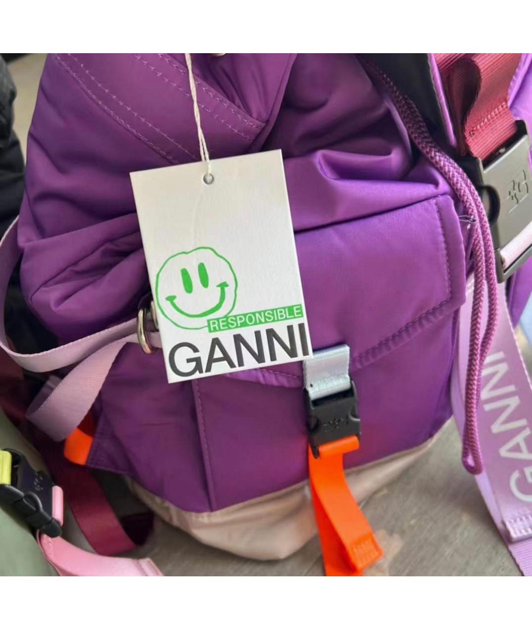 GANNI Фиолетовый рюкзак, фото 8