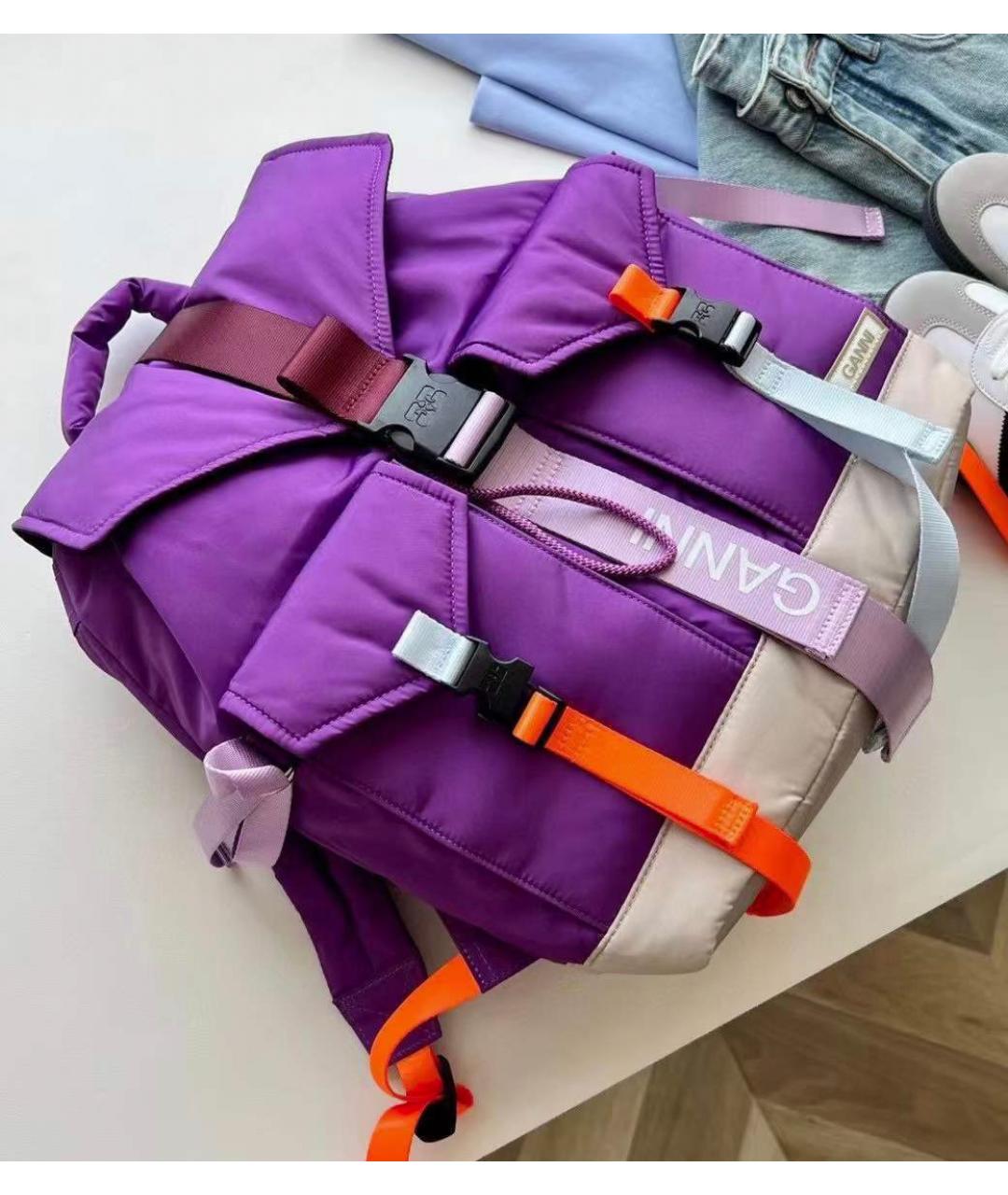 GANNI Фиолетовый рюкзак, фото 6