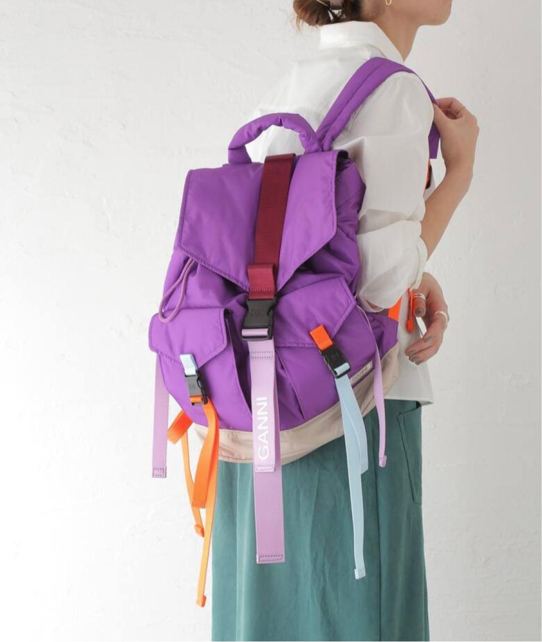 GANNI Фиолетовый рюкзак, фото 2