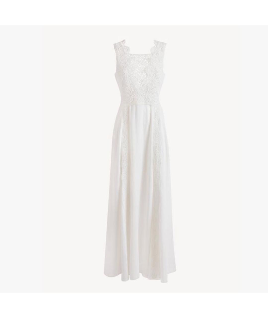 ERMANNO SCERVINO Белое льняное коктейльное платье, фото 9