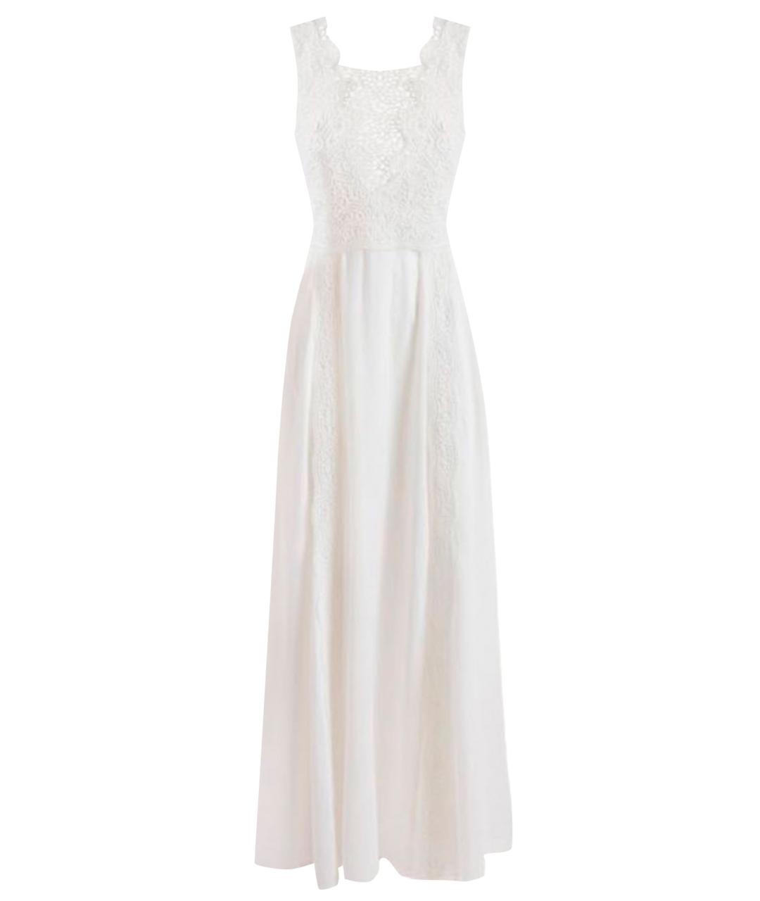 ERMANNO SCERVINO Белое льняное коктейльное платье, фото 10