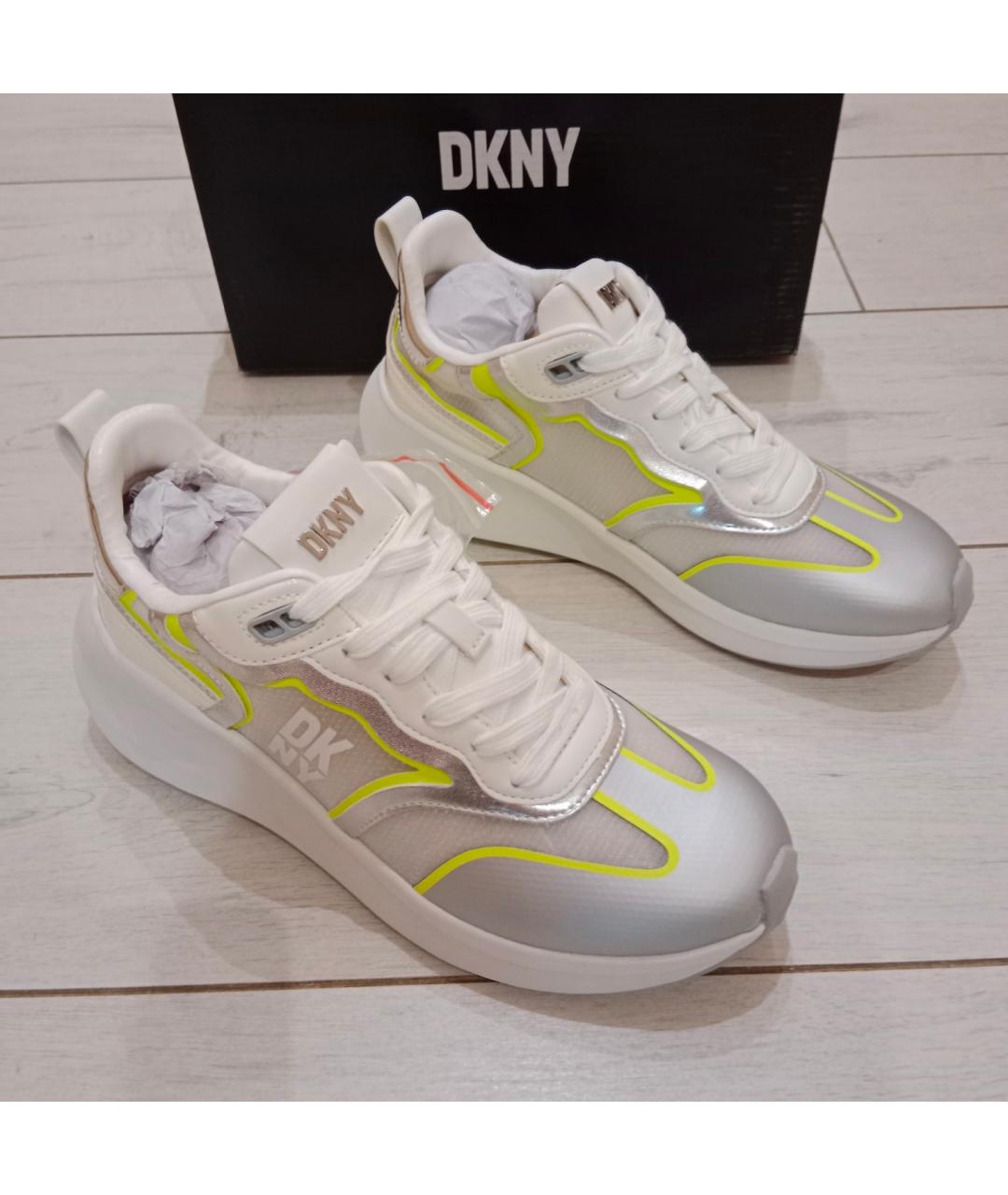 DKNY Белые кожаные кроссовки, фото 2