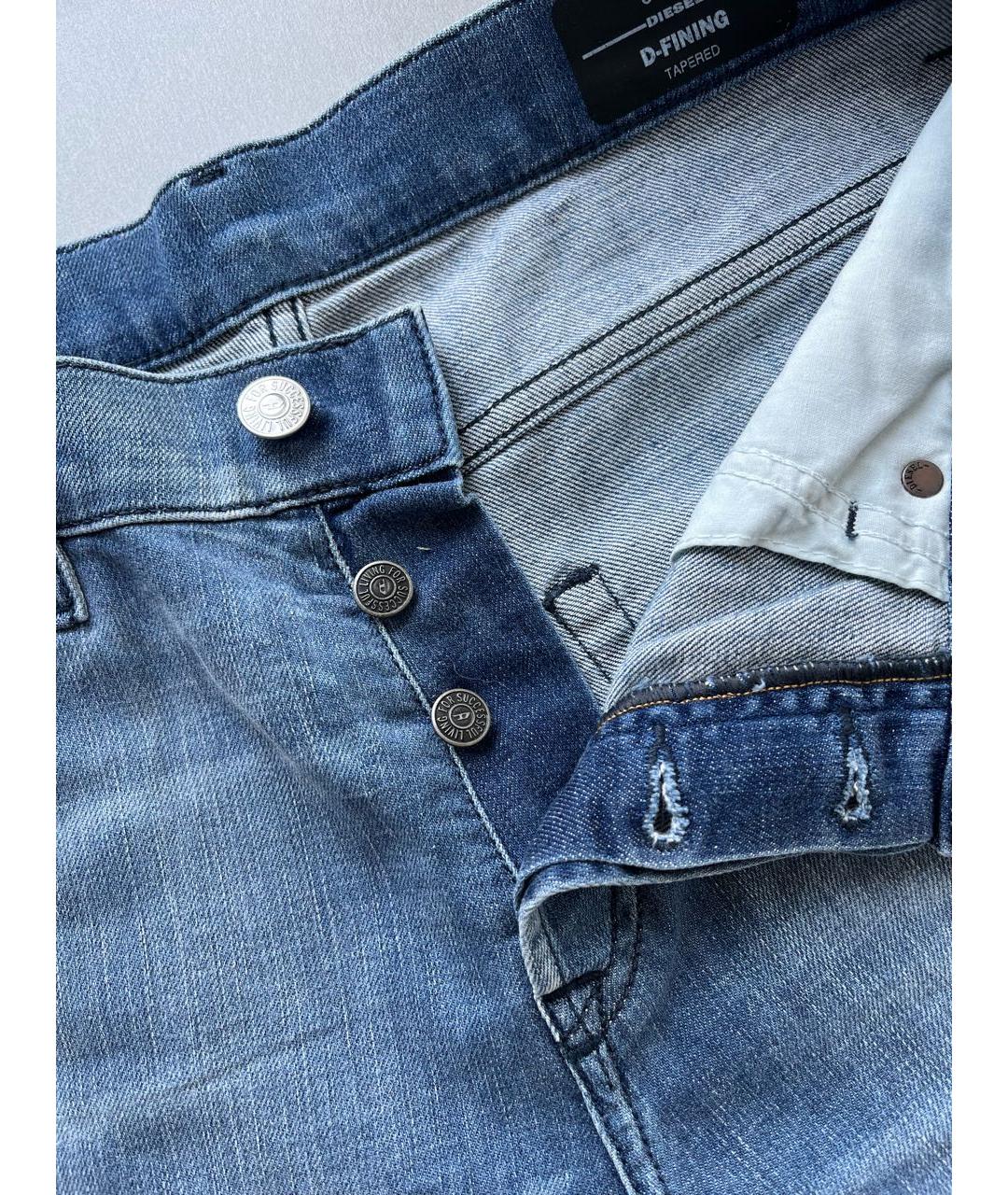 DIESEL Синие хлопко-эластановые джинсы скинни, фото 5