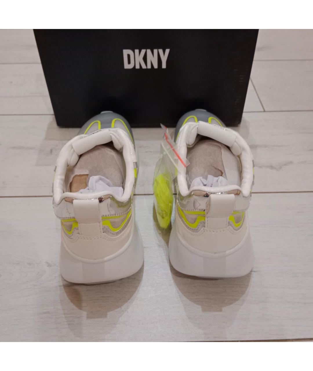 DKNY Бирюзовые кожаные кроссовки, фото 6