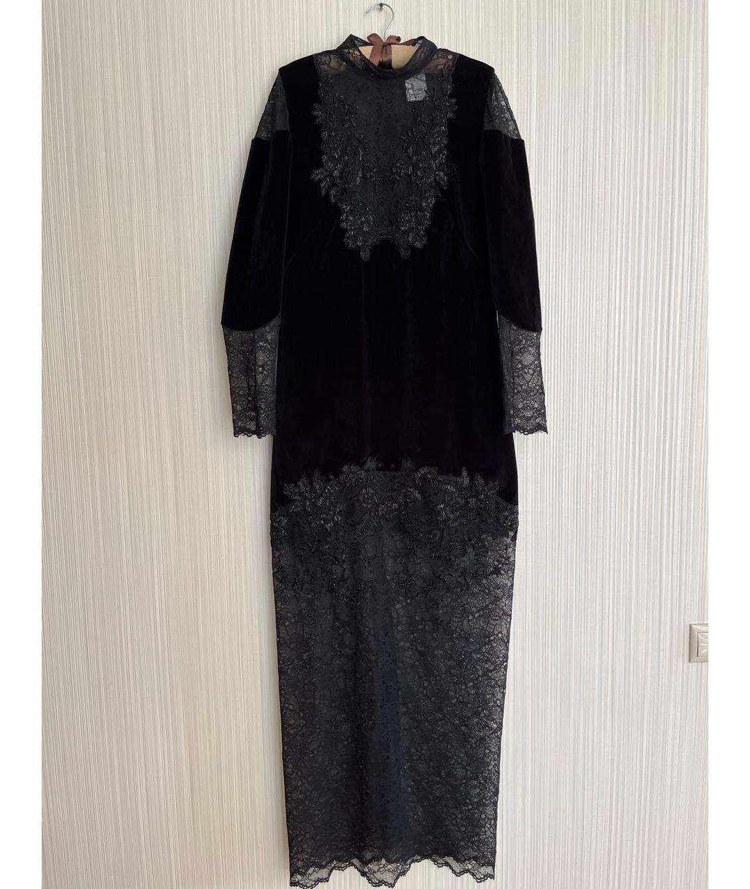 ZUHAIR MURAD Черное бархатное вечернее платье, фото 8