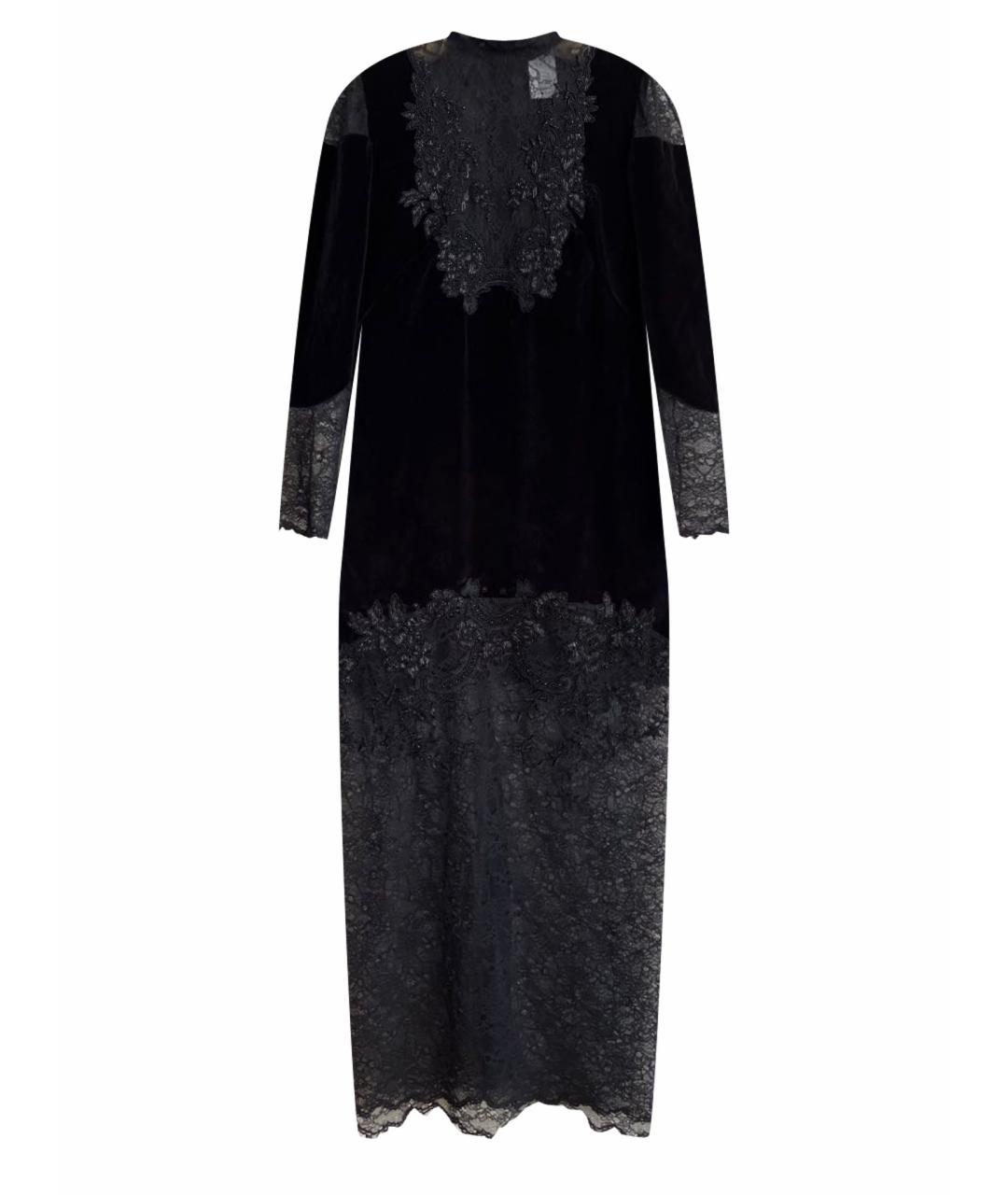 ZUHAIR MURAD Черное бархатное вечернее платье, фото 1
