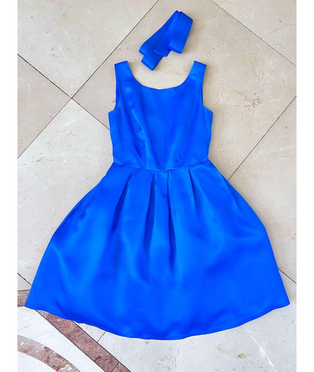 P.A.R.O.S.H. Голубое шелковое коктейльное платье, фото 6