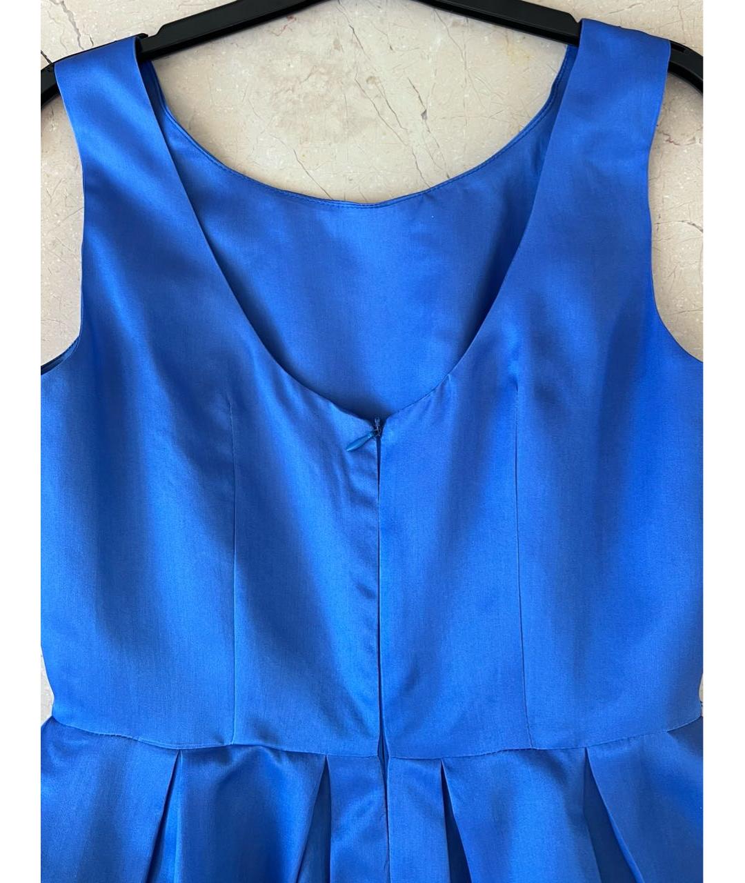 P.A.R.O.S.H. Голубое шелковое коктейльное платье, фото 5