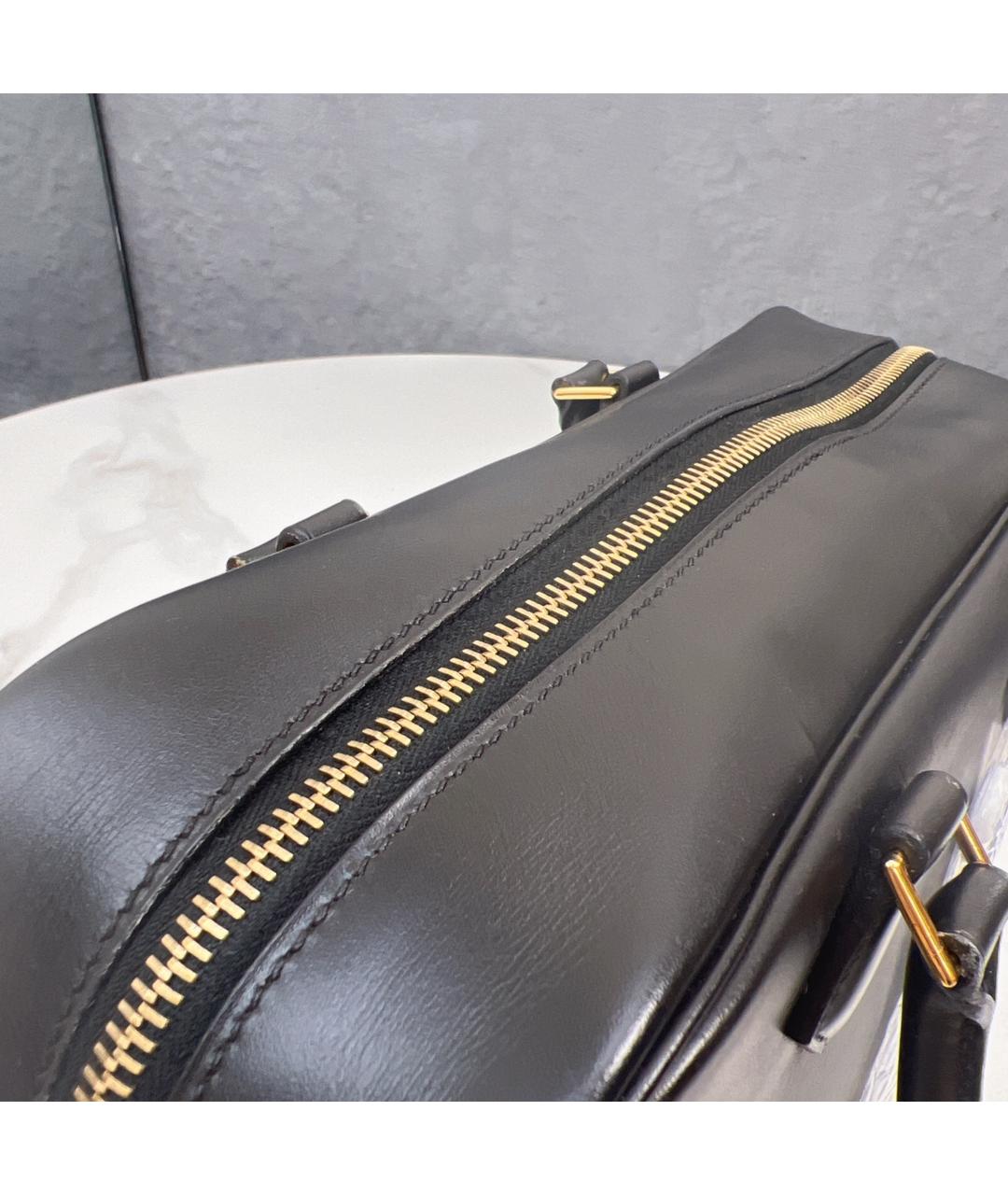 HERMES PRE-OWNED Черная кожаная сумка с короткими ручками, фото 9