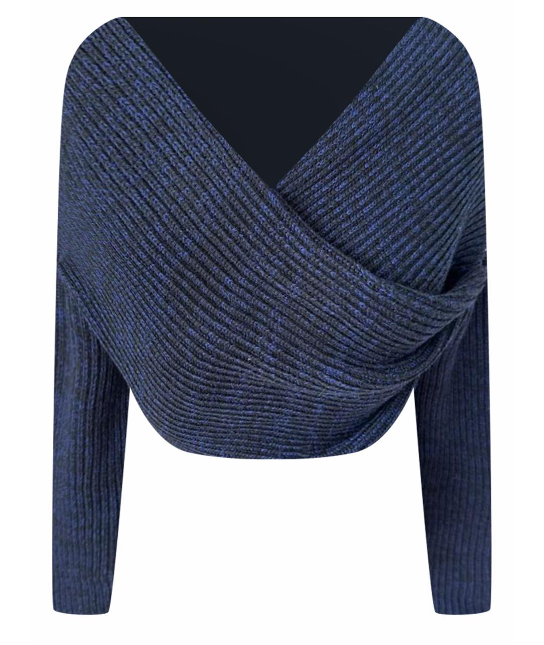 CHRISTIAN DIOR PRE-OWNED Темно-синий шерстяной джемпер / свитер, фото 1