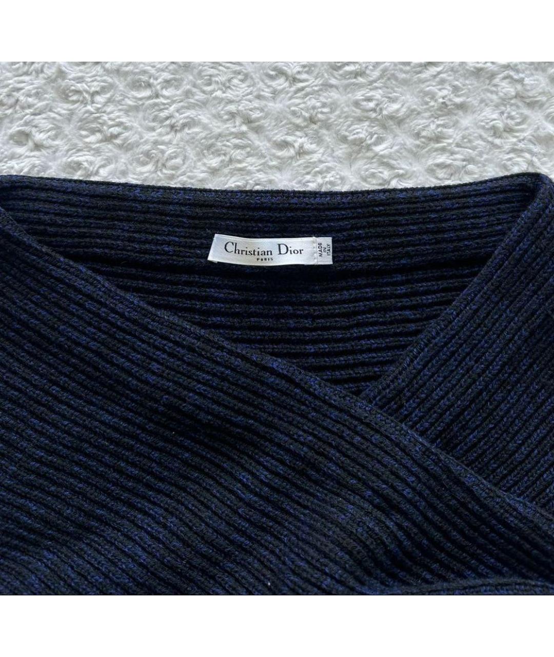 CHRISTIAN DIOR PRE-OWNED Темно-синий шерстяной джемпер / свитер, фото 3