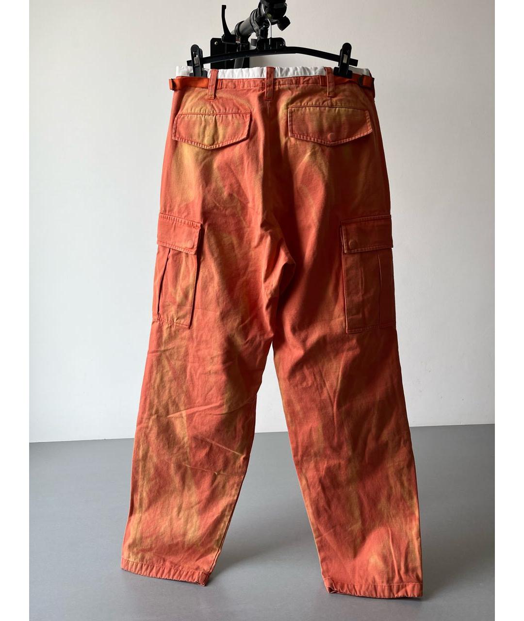 DIESEL Оранжевое хлопковые повседневные брюки, фото 2