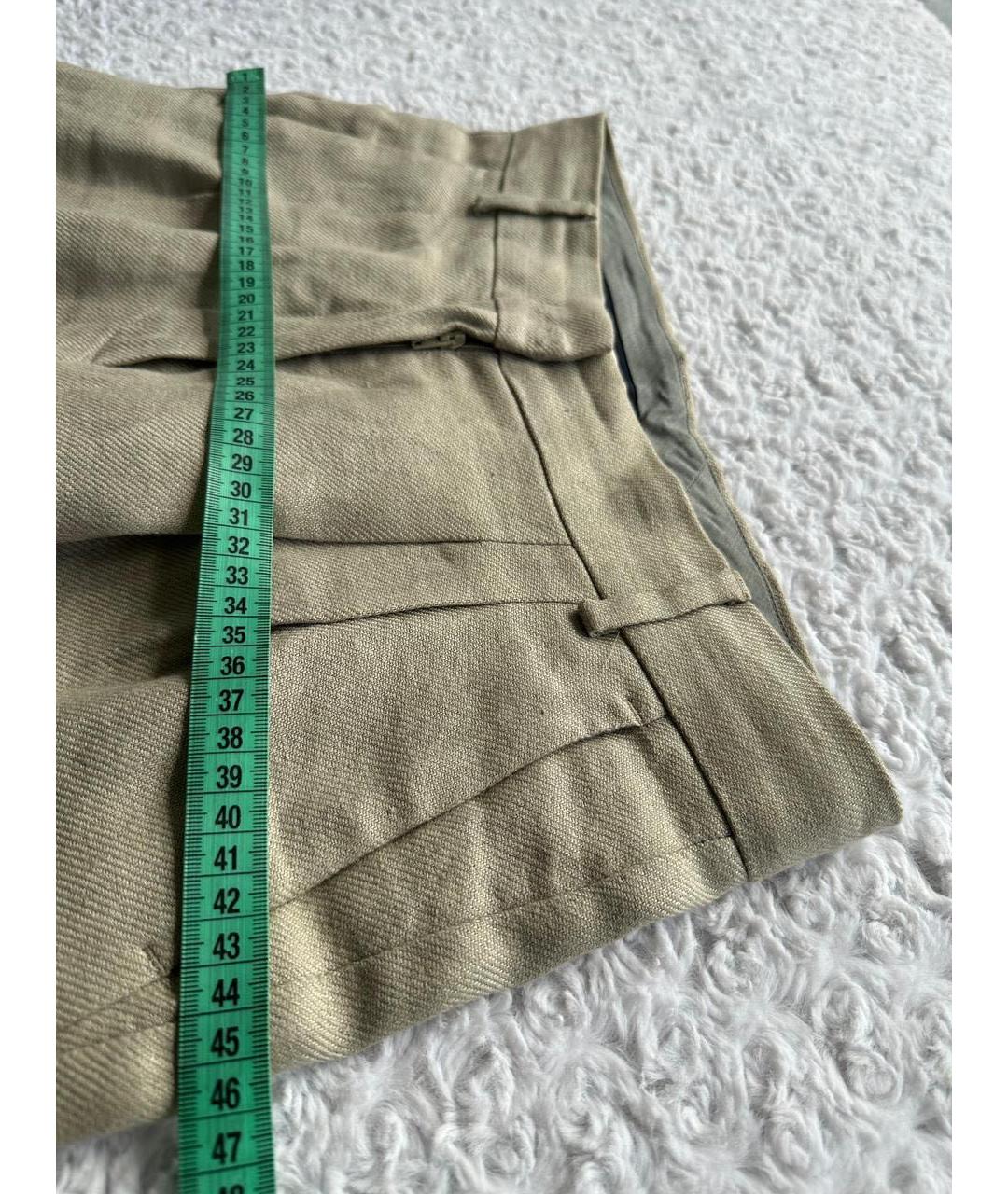 SPORT MAX CODE Бежевые льняные брюки широкие, фото 4