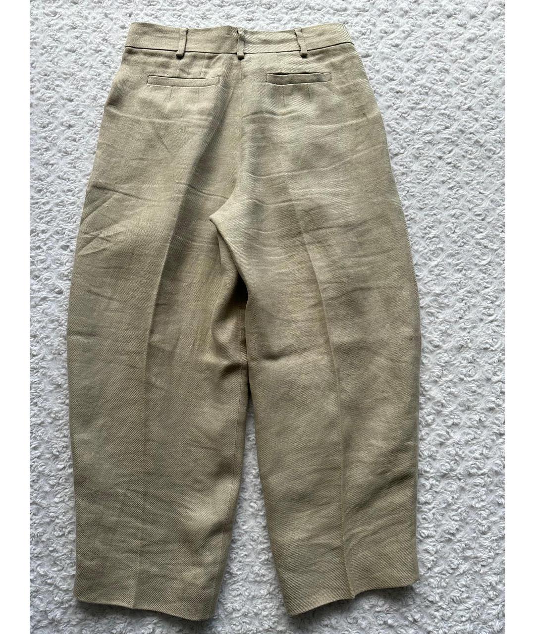 SPORT MAX CODE Бежевые льняные брюки широкие, фото 2