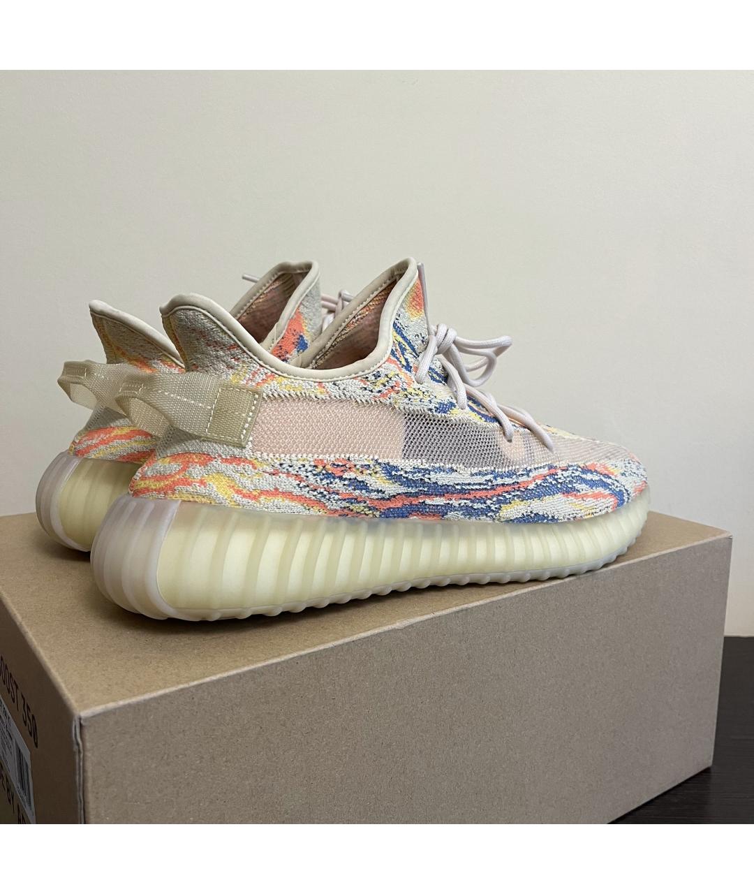ADIDAS YEEZY Желтые текстильные низкие кроссовки / кеды, фото 6