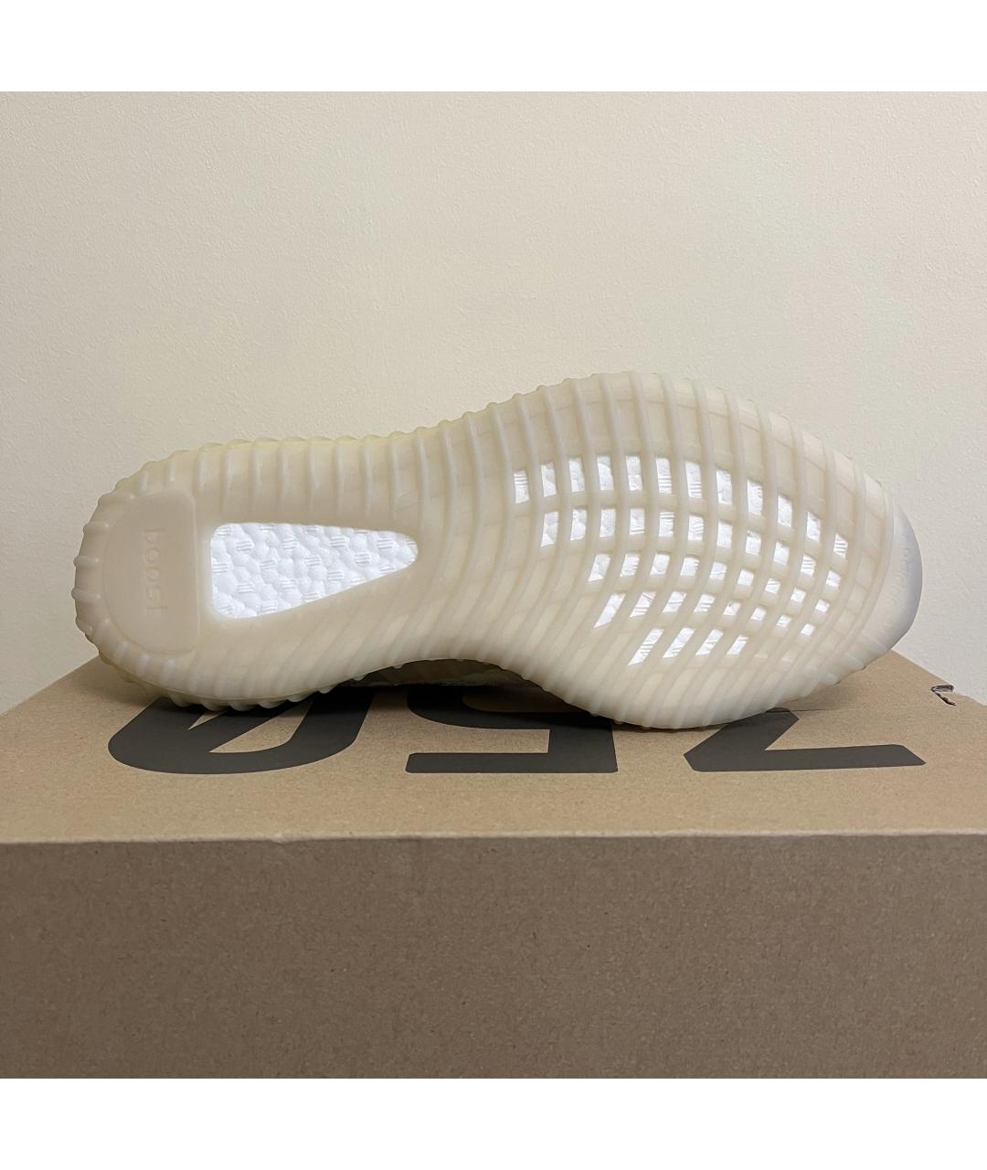 ADIDAS YEEZY Желтые текстильные низкие кроссовки / кеды, фото 8