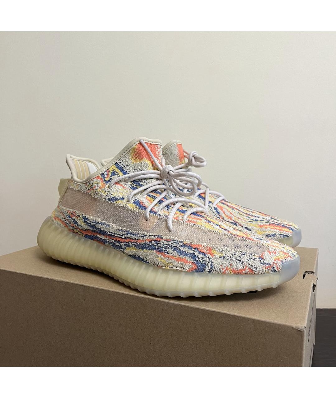 ADIDAS YEEZY Желтые текстильные низкие кроссовки / кеды, фото 3