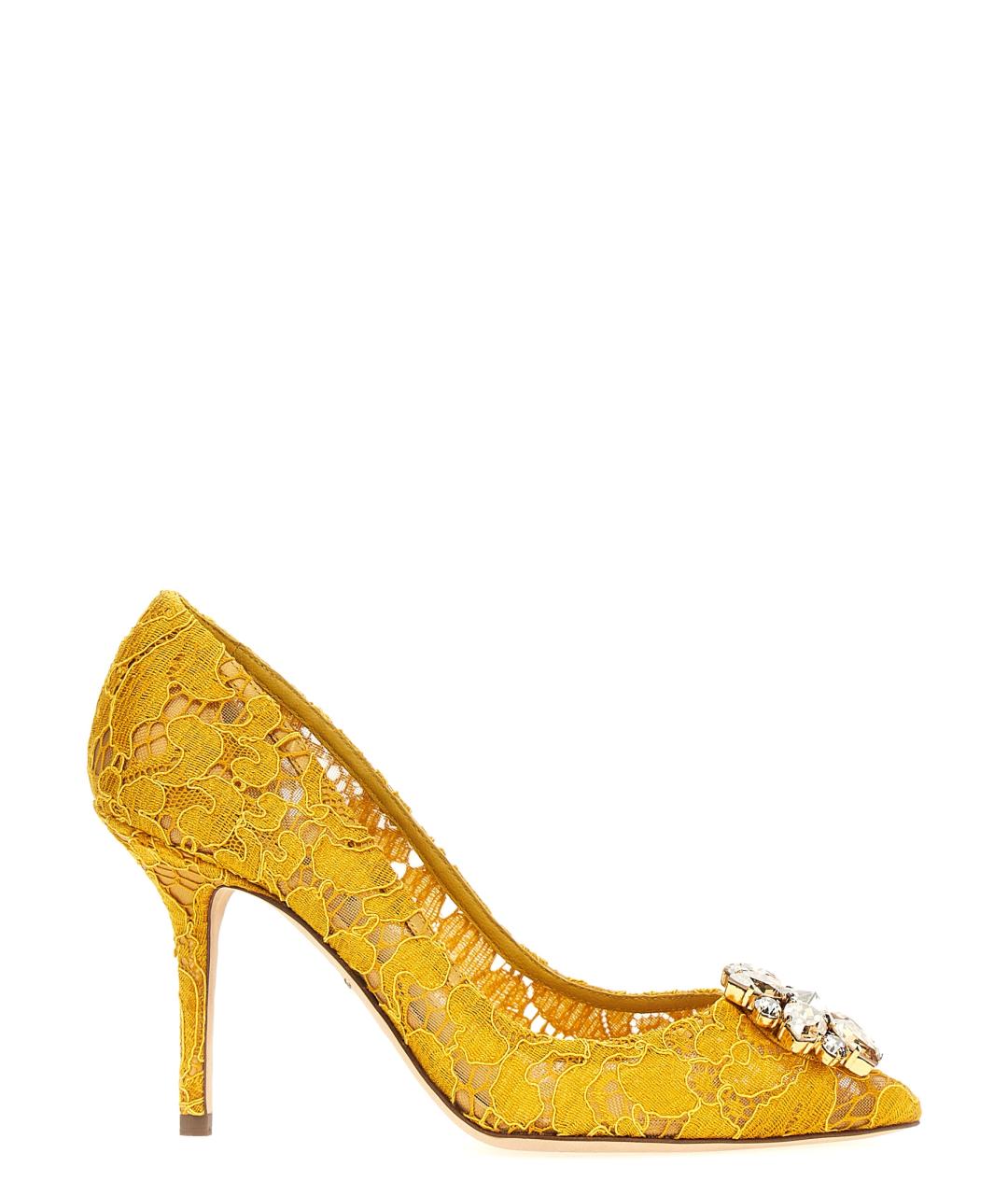 DOLCE&GABBANA Желтые синтетические туфли, фото 1