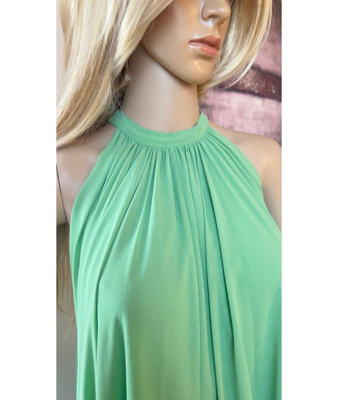 SALONI Зеленые вискозное вечернее платье, фото 5