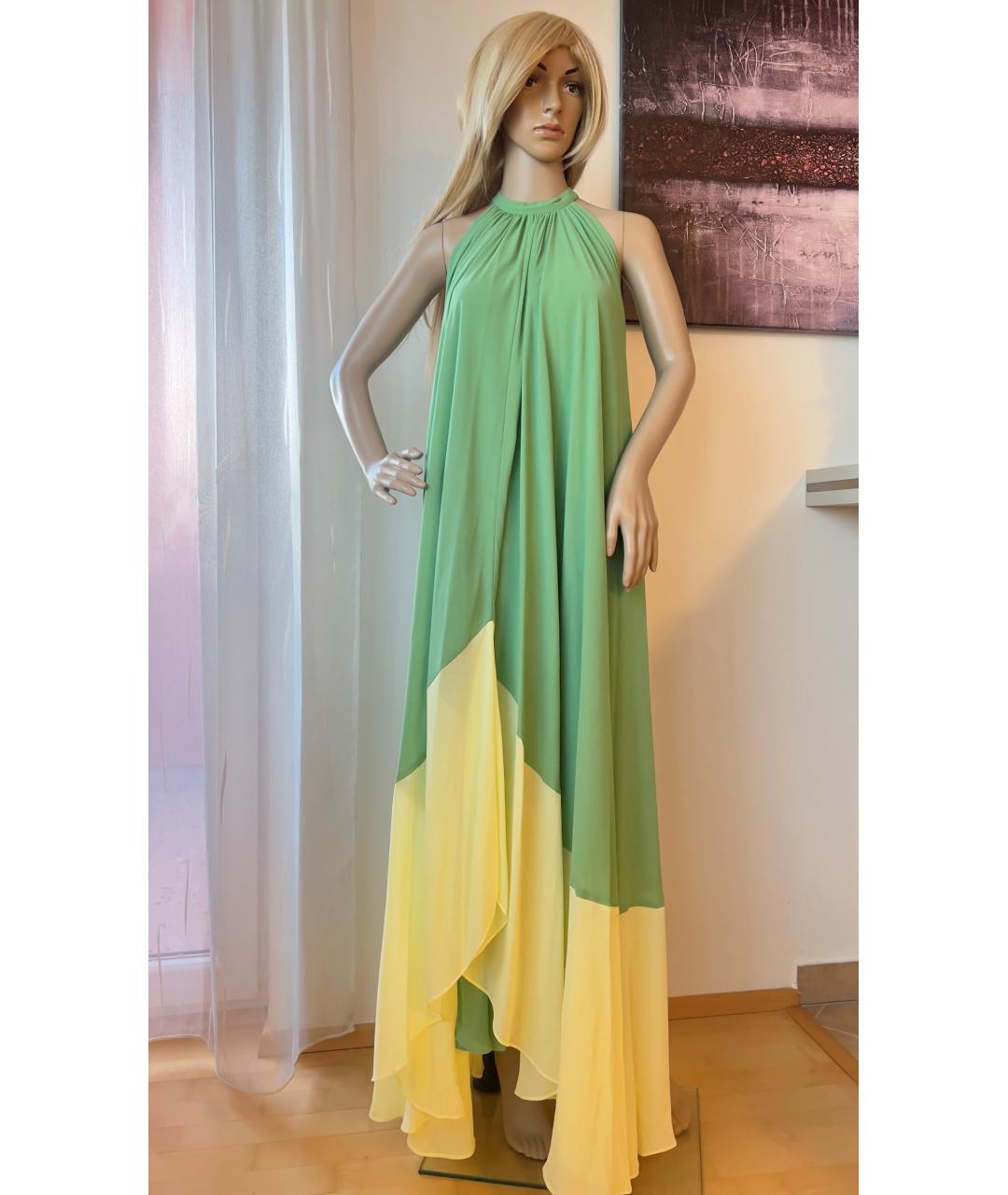 SALONI Зеленые вискозное вечернее платье, фото 2