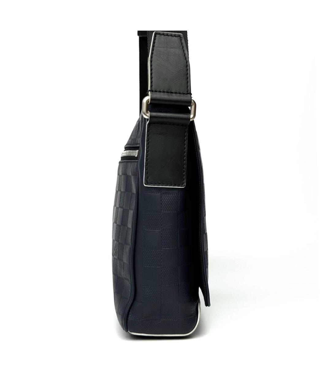 LOUIS VUITTON PRE-OWNED Темно-синяя кожаная сумка на плечо, фото 3