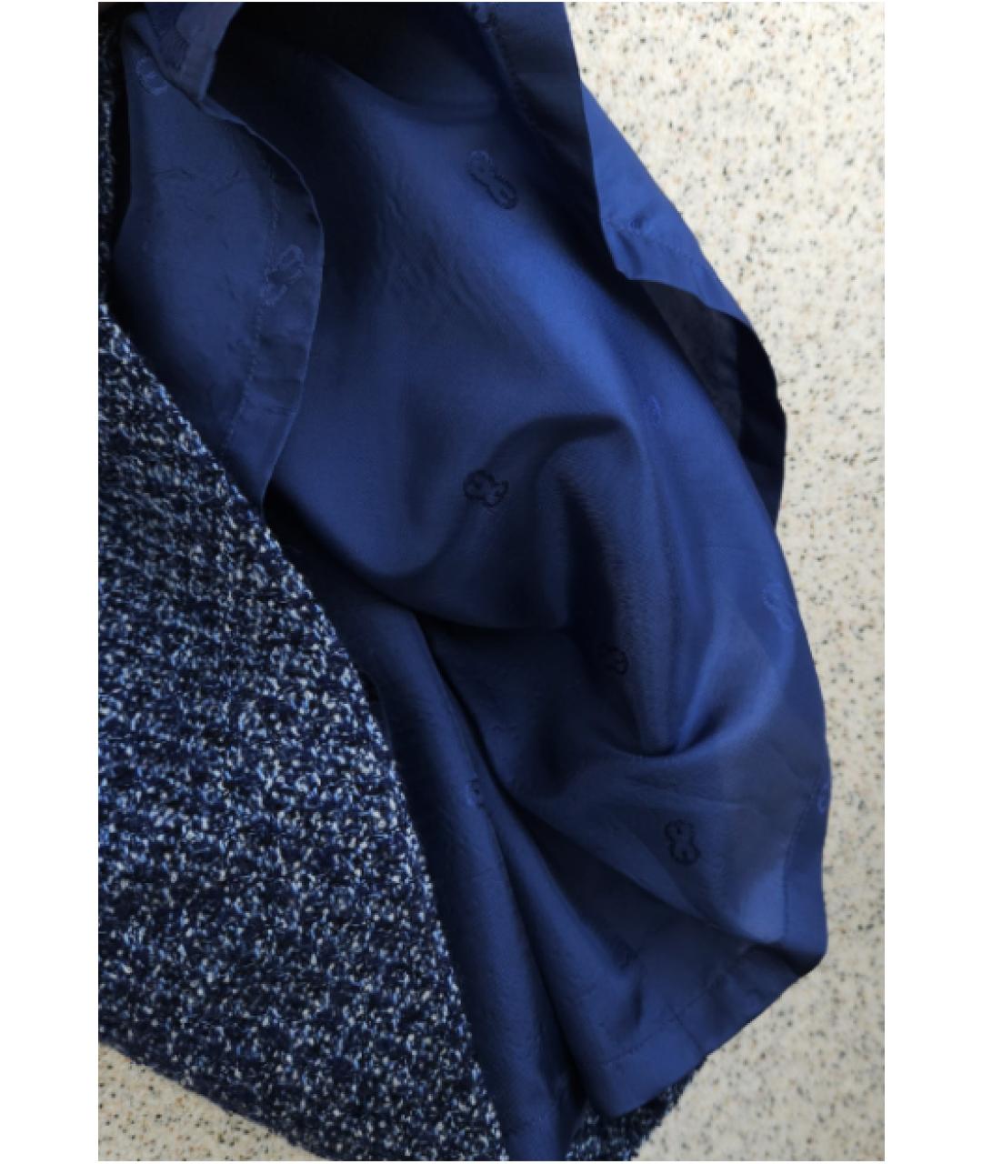 ESCADA Синий шерстяной костюм с юбками, фото 9