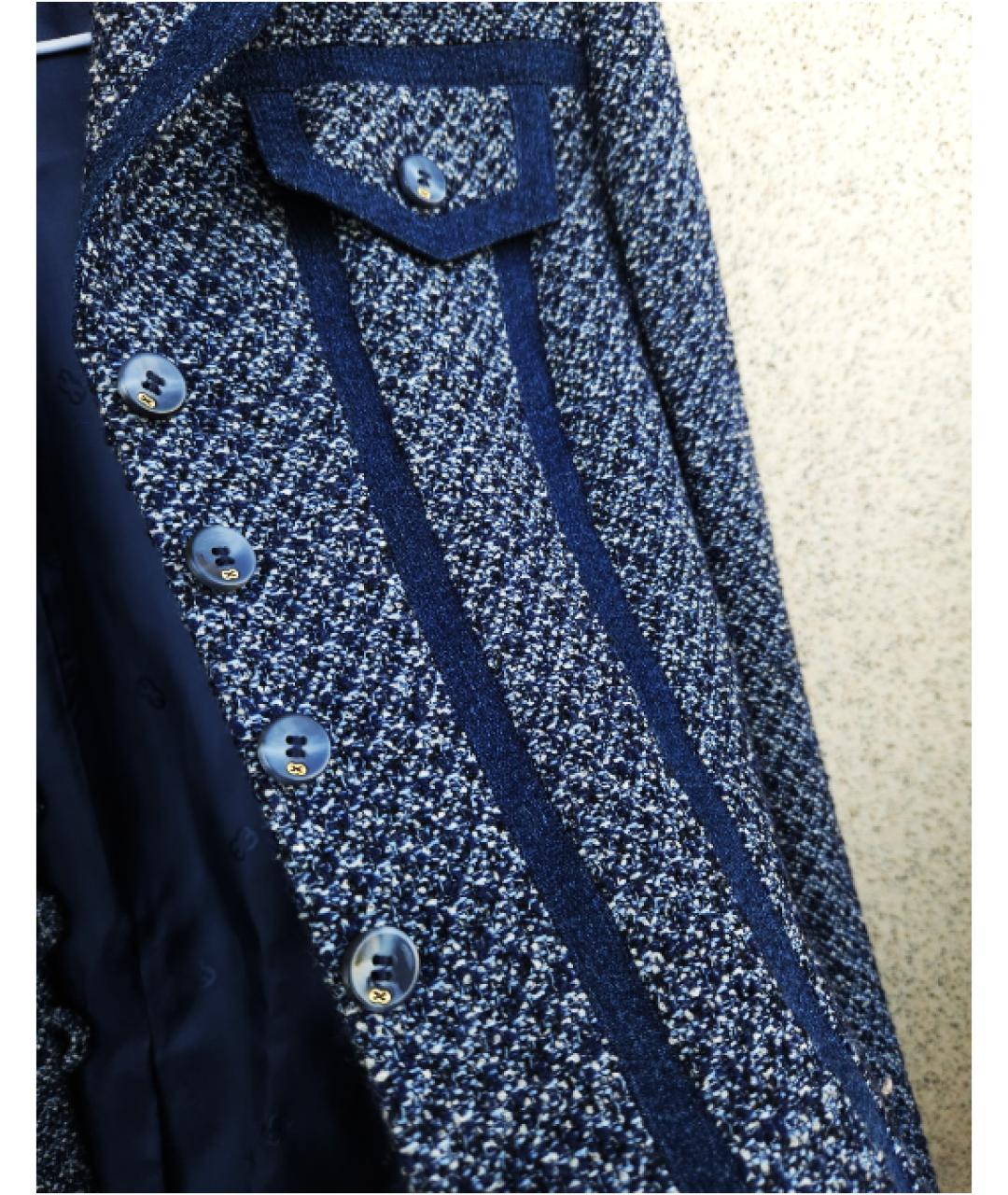 ESCADA Синий шерстяной костюм с юбками, фото 5