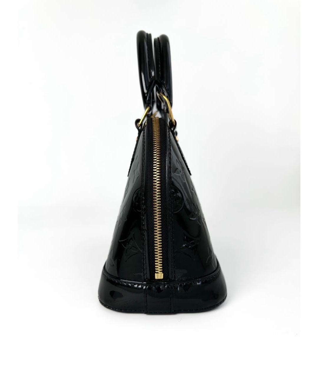LOUIS VUITTON PRE-OWNED Черная сумка с короткими ручками из лакированной кожи, фото 4