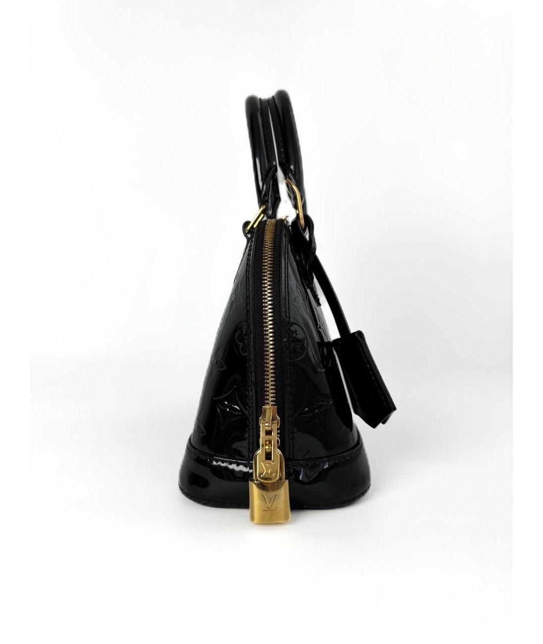LOUIS VUITTON PRE-OWNED Черная сумка с короткими ручками из лакированной кожи, фото 2