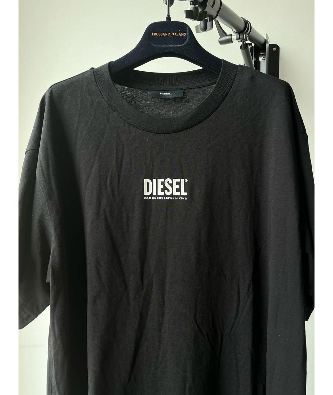 DIESEL Черное хлопковое повседневное платье, фото 3