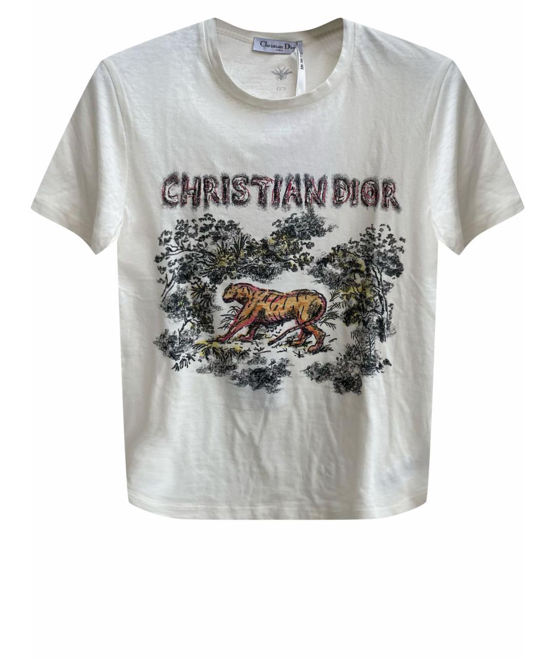 CHRISTIAN DIOR PRE-OWNED Белая хлопковая футболка, фото 1