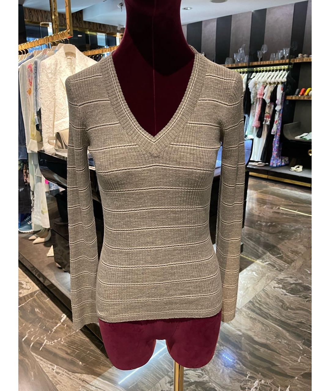 BRUNELLO CUCINELLI Серый льняной джемпер / свитер, фото 6