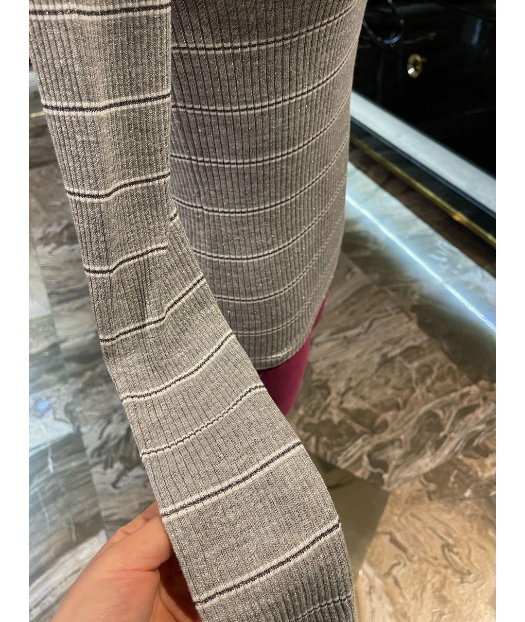 BRUNELLO CUCINELLI Серый льняной джемпер / свитер, фото 5