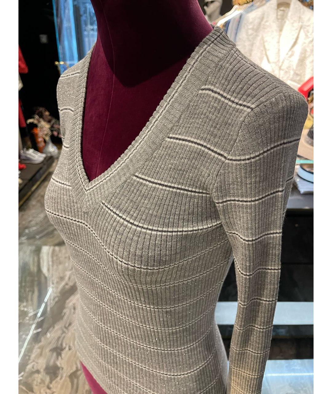 BRUNELLO CUCINELLI Серый льняной джемпер / свитер, фото 3