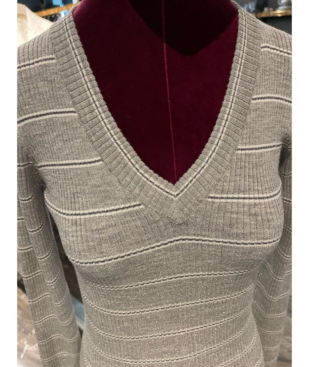 BRUNELLO CUCINELLI Серый льняной джемпер / свитер, фото 4