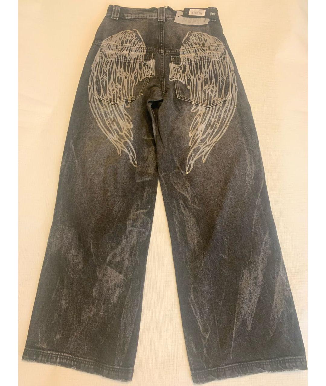 JADED LONDON Антрацитовые хлопковые прямые джинсы, фото 2